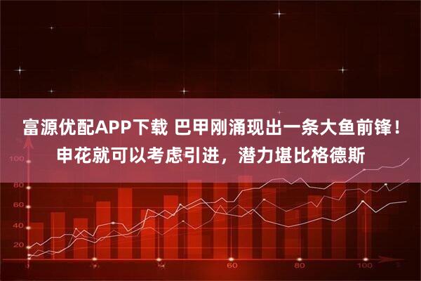 富源优配APP下载 巴甲刚涌现出一条大鱼前锋！申花就可以考虑引进，潜力堪比格德斯